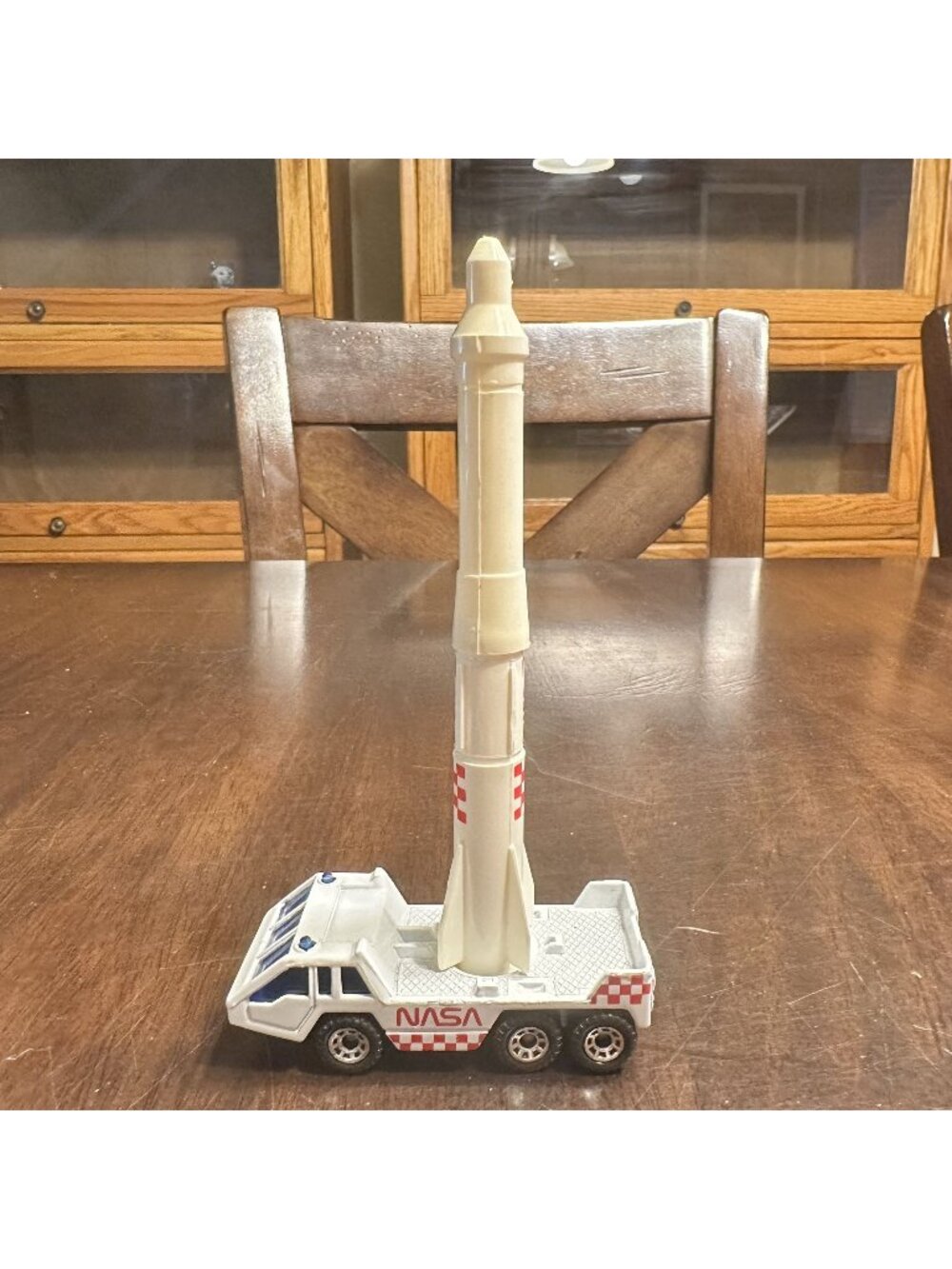 Matchbox NASA Rocket Transport Vehicle 1983 White & Red Diecast Toy Car Model